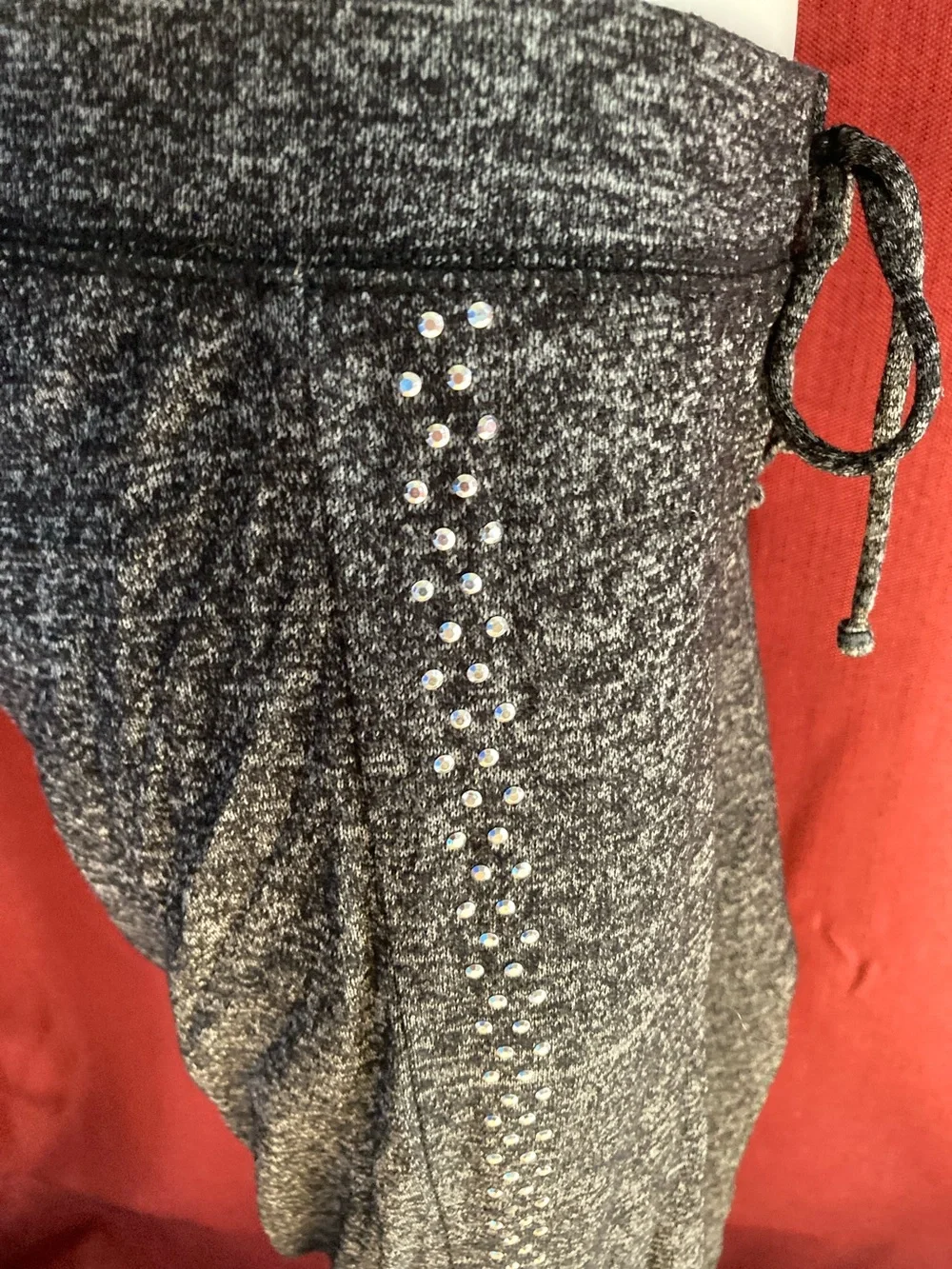 Justice Sparkle Black Jogger Pants, 14/16